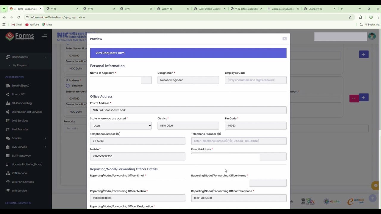 Screenshot of form preview highlighting Terms and Conditions checkbox